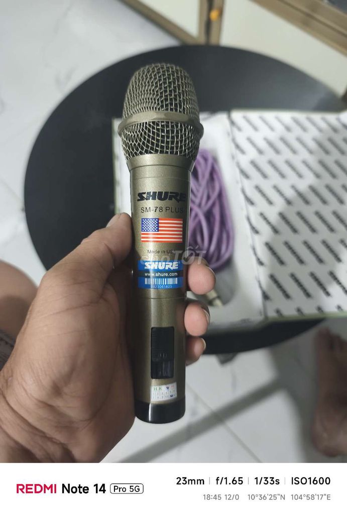 Microphone Shure SM-78 Plus Xám. Mua bán Tivi, Âm thanh tại Huyện Tịnh Biên An Giang được đăng bởi Ag Que Huog Toi hình 1