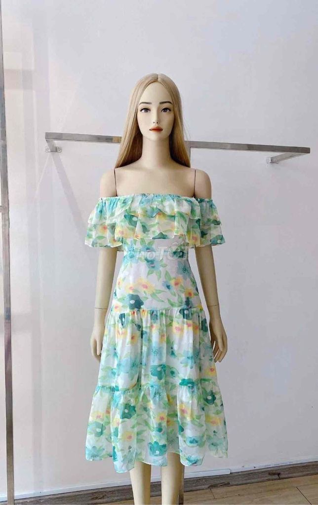 🌸 ĐẦM T.KẾ TRỄ VAI TẦNG HOA - NEW 99% 🌸. Mua bán Quần áo tại Quận Tân Bình Tp Hồ Chí Minh được đăng bởi NIA hình 1