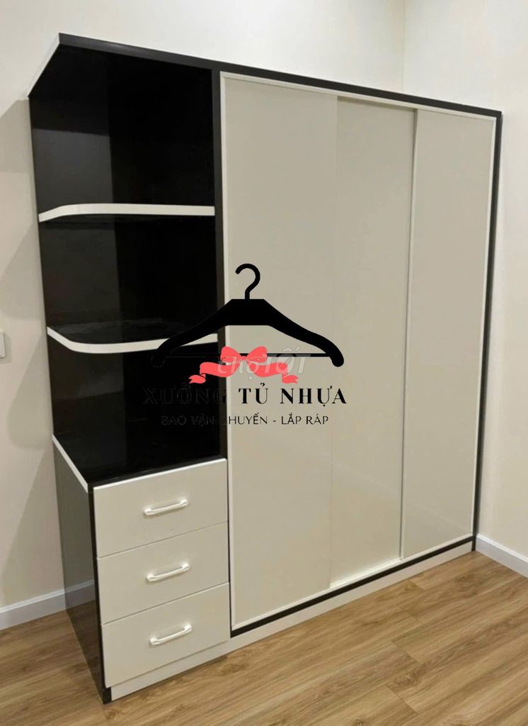 Tủ quần áo Nhựa Đài Loan 1m8x1m45x45cm . Mua bán Tủ, kệ gia đình tại Quận 4 Tp Hồ Chí Minh được đăng bởi Nội thất giá xưởng hình 1