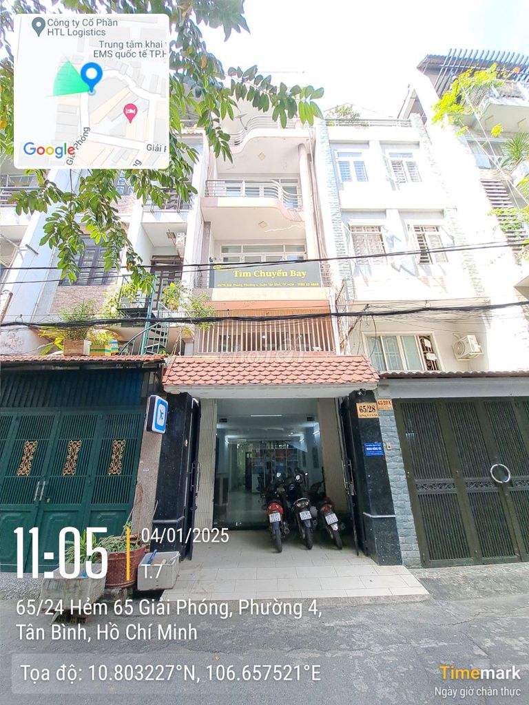 Cho thuê nhà nguyên căn, 4 x 22m, đúc 4 tầng, DTSD 352m2, giá 36 tr