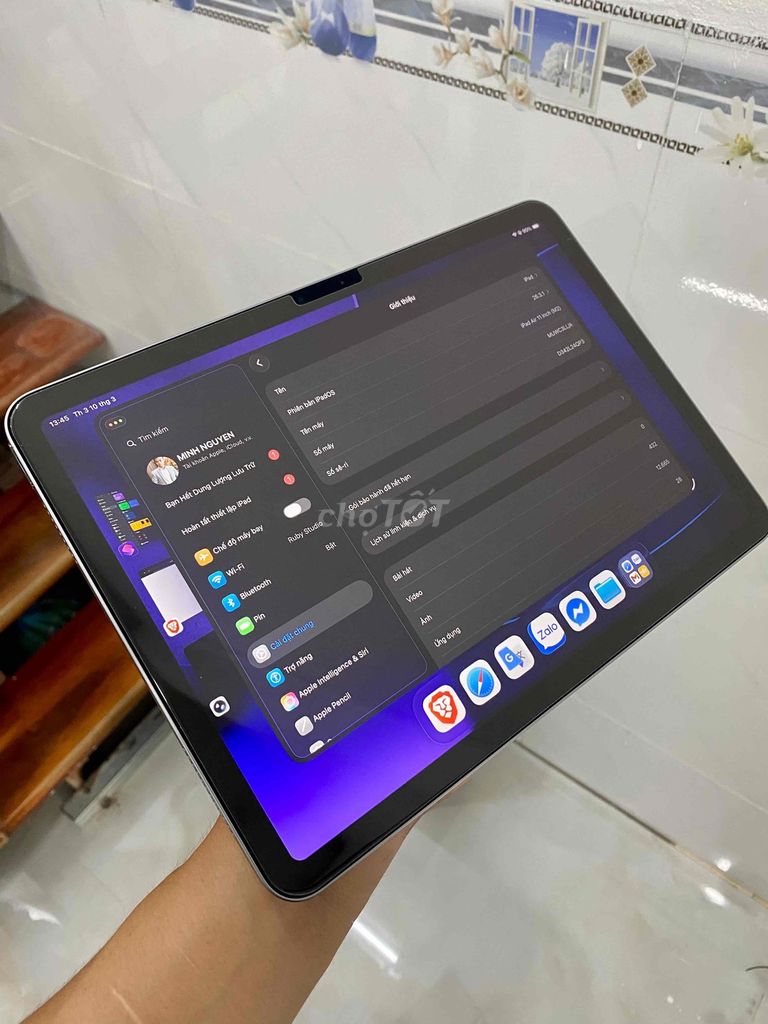 Apple iPad Air 6 M2 8GB/128GB Xám. Mua bán Máy tính bảng tại Quận Bình Thuỷ Cần Thơ được đăng bởi Nguyễn Phát Minh hình 1