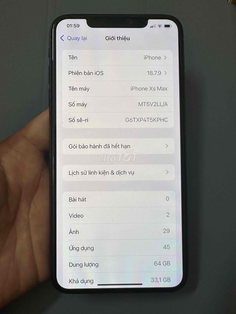 Apple iPhone Xs Max 64GB tại Hải Phòng. Mua bán Điện thoại tại Huyện Thuỷ Nguyên Hải Phòng được đăng bởi Huy hình 1