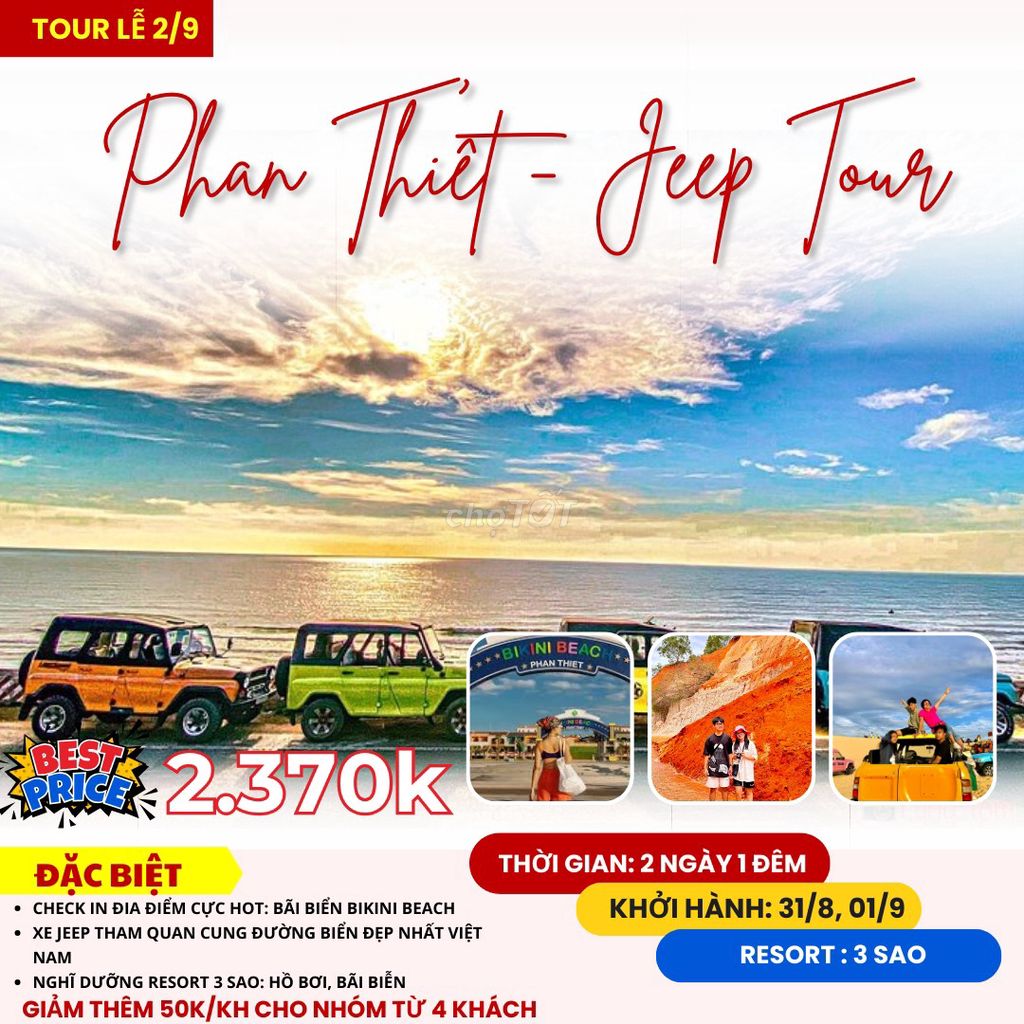 TOUR PHAN THIẾT - 2N1Đ SIÊU HOT