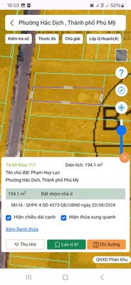 LÔ ĐẤT ĐẸP NỞ HẬU 6X30 NỞ HẬU 7M ĐƯỜNG NHỰA GIÁ 1,550 TỶ. Mua bán đất tại Thị xã Phú Mỹ Bà Rịa - Vũng Tàu được đăng bởi Trần Tấn Tài
