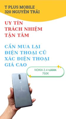 NOKIA 2.4 CHỈ 750K Ở T PLUS MOBILE NHA ACE. Mua bán Điện thoại tại Thành phố Huế Thừa Thiên Huế được đăng bởi T PLUS MOBILE MUA BÁN ĐIỆN THOẠI