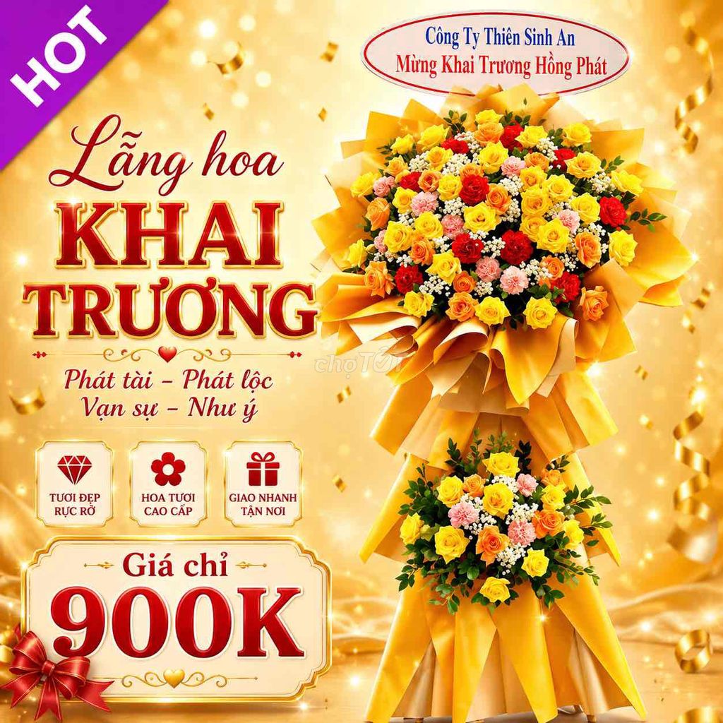 Hoa Khai Trương Tone Vàng Sang Trọng, Chúc Mừng Hồ. Mua bán Cây cảnh, đồ trang trí tại Huyện Tiên Du Bắc Ninh được đăng bởi TRUNG TÂM TỔ CHỨC DỊCH VỤ CƯỚI HỎI TRỌN GÓI DUYÊN GẤM hình 1