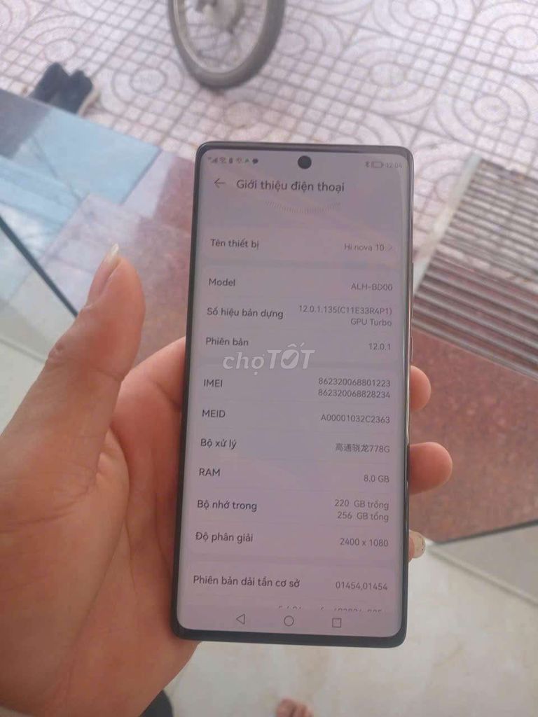 Huawei Nova 10 256GB Đen. Mua bán Điện thoại tại Thành phố Thuận An Bình Dương được đăng bởi Trường Minh hình 1