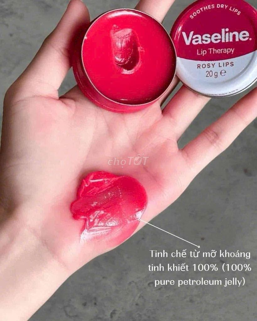 Dưỡng môi vaseline hũ sắt 20gr