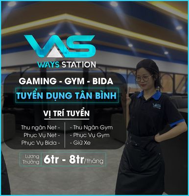 TUYỂN NHÂN VIÊN PHÒNG GAME - BIDA GYM TÂN BÌNH