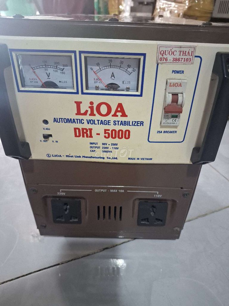 Ổn áp hanshin 5kva  dải 130v. Mua bán Nội thất, đồ gia dụng khác tại Thị xã Tân Châu An Giang được đăng bởi vùng biên giới hình 4