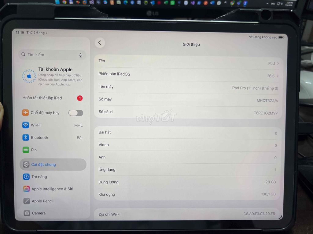 Apple iPad Pro M1 128GB Wifi Bạc. Mua bán Máy tính bảng tại Quận Tân Bình Tp Hồ Chí Minh được đăng bởi Nhựt Nguyễn hình 1