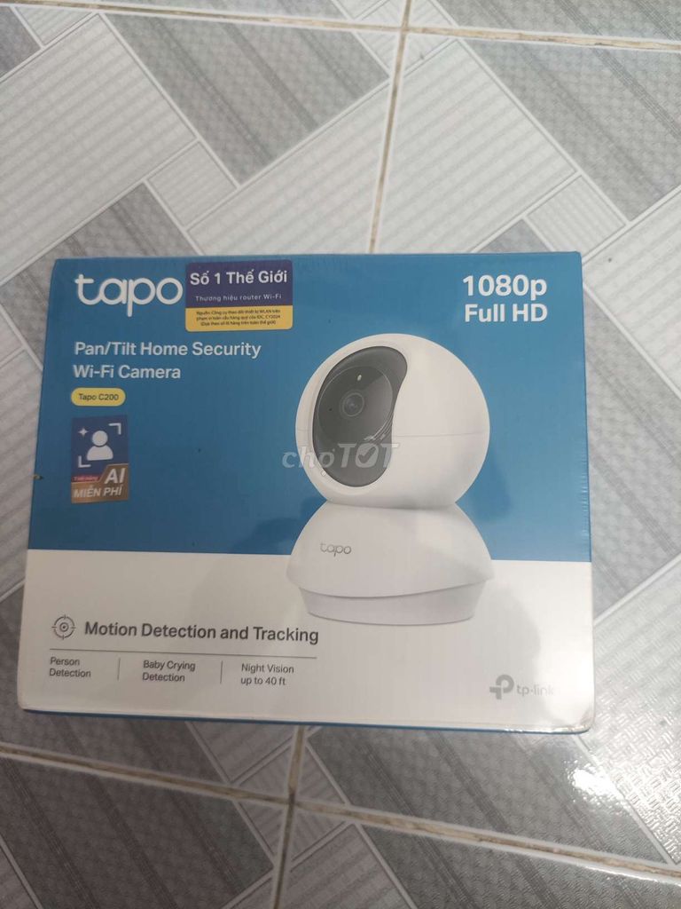 Camera TP-Link Tapo C200 Trắng. Mua bán Máy ảnh, Máy quay tại Thành phố Biên Hòa Đồng Nai được đăng bởi đức trí hình 1