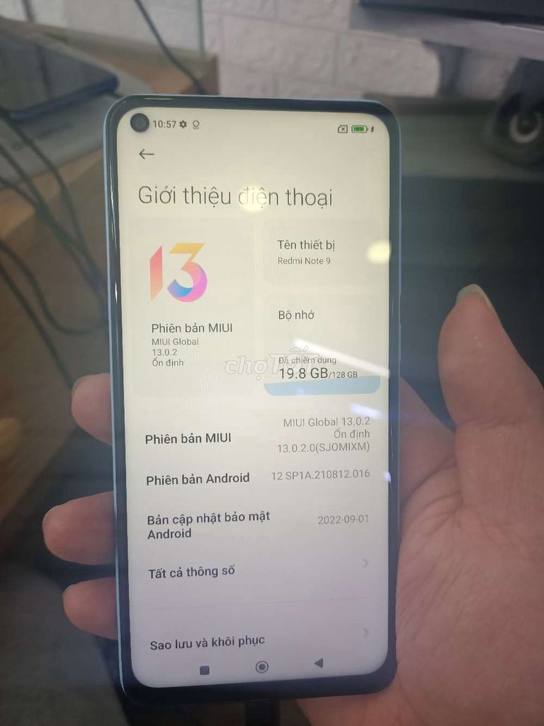 Xiaomi Redmi Note 9 128GB vỏ xước. Mua bán Điện thoại tại Quận Đống Đa Hà Nội được đăng bởi Shop điện thoại cũ hình 1