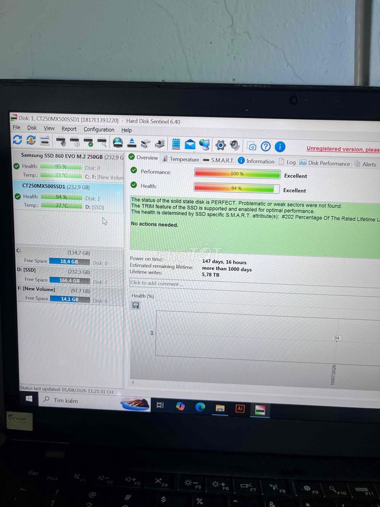 SSD SATA 2.5 inch 240GB Đã qua sử dụng. Mua bán Linh kiện (RAM, Card...) tại Thành phố Thuận An Bình Dương được đăng bởi Điện máy pin hình 1