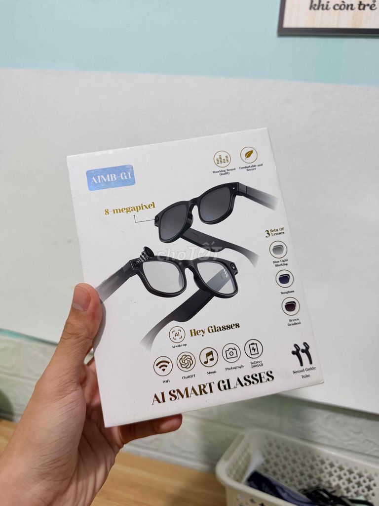 Kính thông minh AIMB-G1 Đen. Mua bán Thiết bị đeo thông minh tại Quận Bình Thạnh Tp Hồ Chí Minh được đăng bởi Tech2Hand Station hình 1