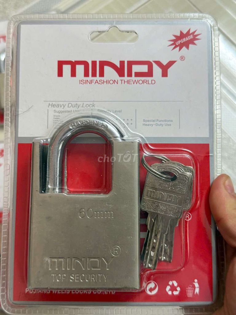 Ổ khoá mindy 40mm 45k
Ổ 50mm 55k
 60mm 65k