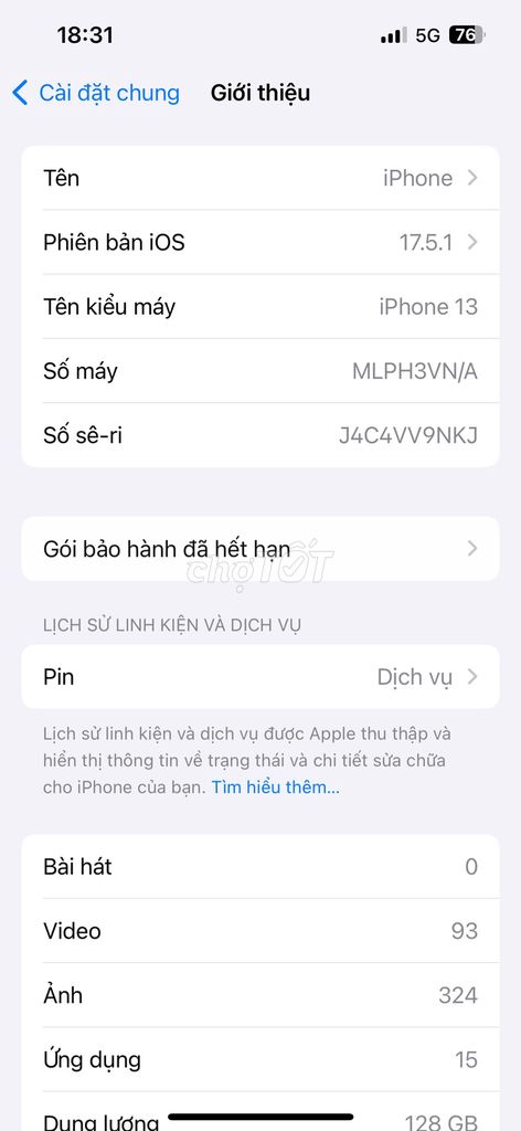 Apple iPhone 13 128GB Đã qua sử dụng. Mua bán Điện thoại tại Thành phố Thái Bình Thái Bình được đăng bởi Gió hình 1