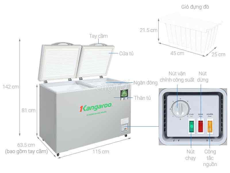 Tủ đông Kangaroo KGFZ290IC1 286 lít. Mua bán Tủ lạnh tại Quận Tân Bình Tp Hồ Chí Minh được đăng bởi Thanh Hải hình 1
