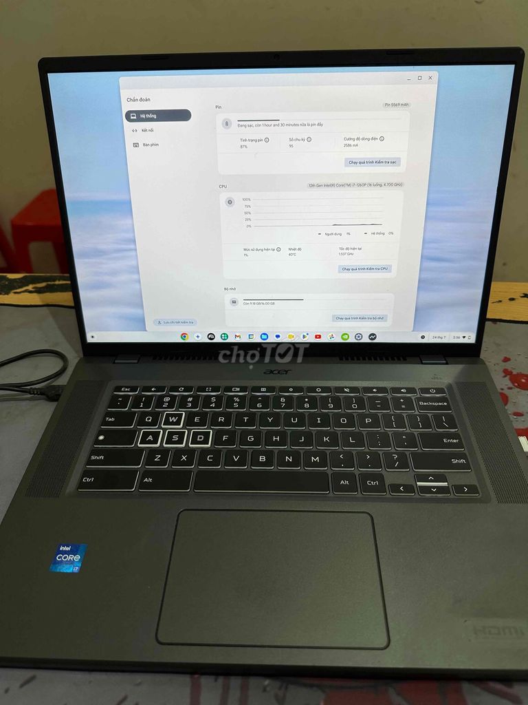 Acer ChromeBook 516 GE i7 16GB/256GB 16 inch. Mua bán Laptop tại Quận Đống Đa Hà Nội được đăng bởi Nam Đường Láng hình 1