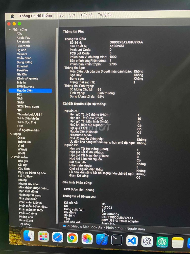 macbook air m1 99% như mới -Zin keng