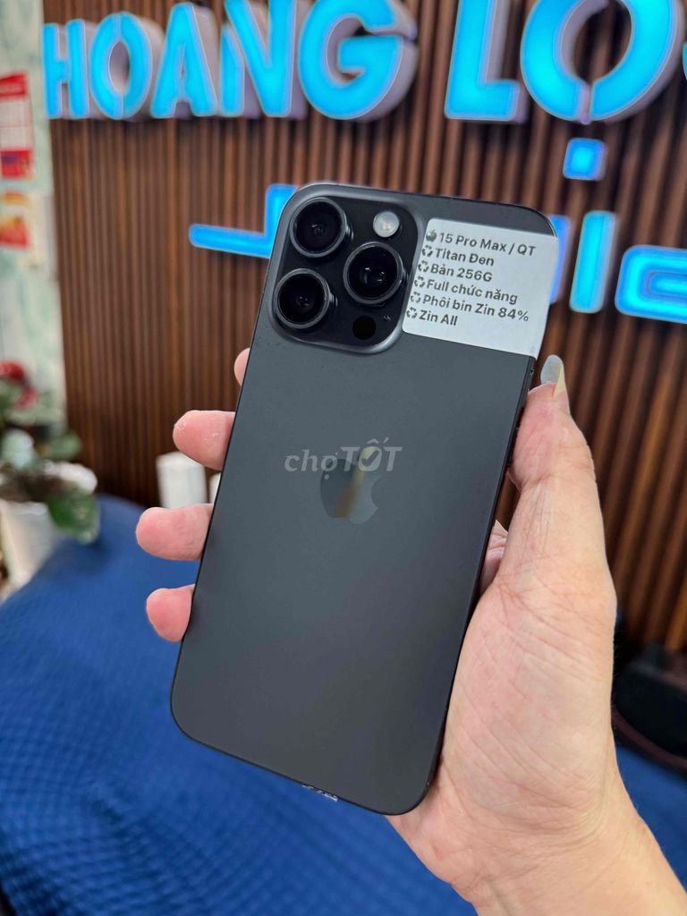 🍎 15  Pro Max Zin All QT / tittan Đen. Mua bán Điện thoại tại Thành phố Huế Thừa Thiên Huế được đăng bởi Hoàng Lộc Smartphone  hình 1