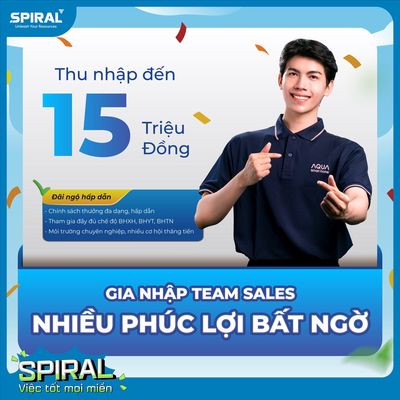 [ĐÔNG HƯNG] AQUA TUYỂN NV KINH DOANH THỊ TRƯỜNG