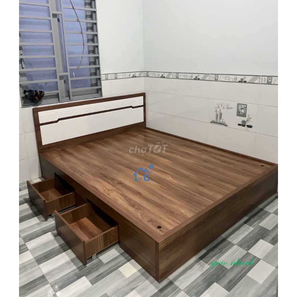 Giường ngủ Gỗ MDF/GIƯỜNG GỖ MDF **GIƯỜNG GỖ| MDF -. Mua bán Giường, chăn ga gối nệm tại Quận Gò Vấp Tp Hồ Chí Minh được đăng bởi GIƯỜNG SẮT SƠN LÂM hình 1