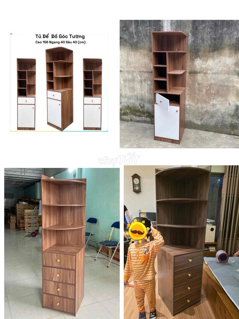 KỆ CÓ TỦ GÓC VUÔNG. Mua bán Tủ, kệ gia đình tại Quận Hải Châu Đà Nẵng được đăng bởi Đồ Gia Dụng Linh Linh hình 1