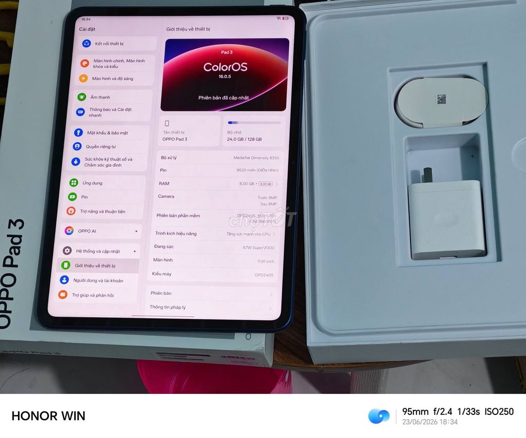 Oppo Pad 3 11.61 inch 8GB/128GB Xanh. Mua bán Máy tính bảng tại Thành phố Thuận An Bình Dương được đăng bởi Hội Đồ Điện Tử hình 1