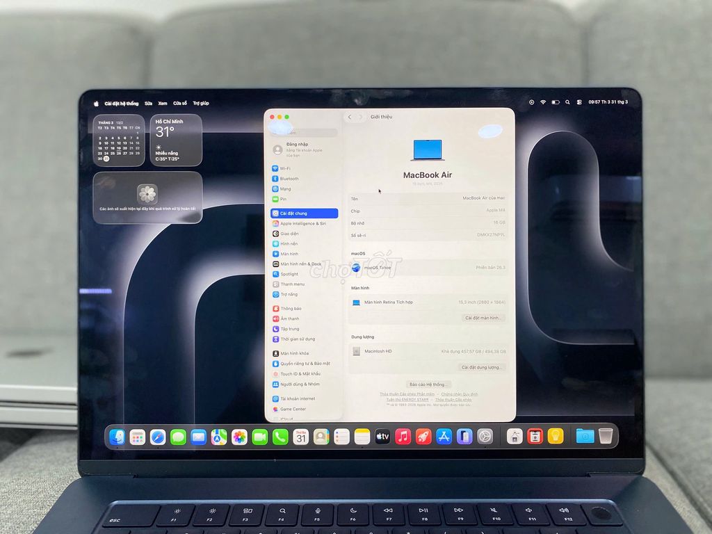 Macbook Air 15" 2024 M4 Ram 16Gb SSD 512Gb Mid. Mua bán Laptop tại Quận 10 Tp Hồ Chí Minh được đăng bởi Lapvn hình 1