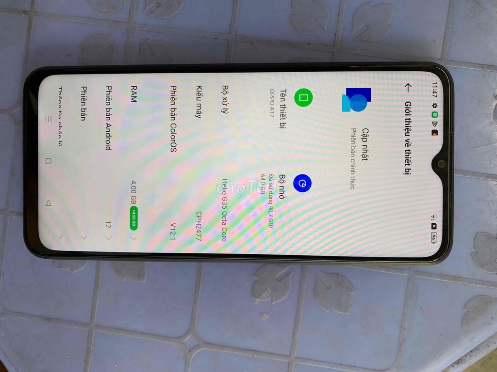 Oppo A17 màu Xanh đẹp. Mua bán Điện thoại tại Quận Bình Tân Tp Hồ Chí Minh được đăng bởi lê quốc chương hình 1