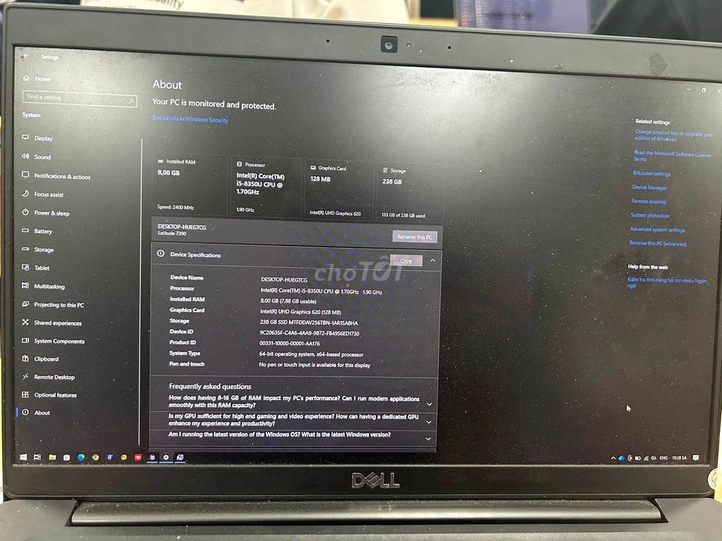 Dell Latitude 7390 i5 8GB/238GB SSD Đen. Mua bán Laptop tại Quận Ba Đình Hà Nội được đăng bởi Hội Đồ Điện Tử hình 1