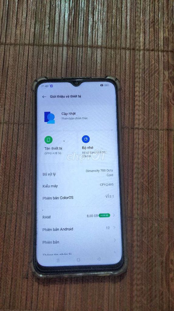 OPPO A78 5G Đen 256GB. Mua bán Điện thoại tại Quận Bắc Từ Liêm Hà Nội được đăng bởi vũ no hình 1