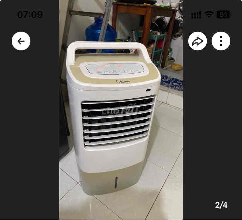 Quạt điều hòa Midea Trắng, vàng kem. Mua bán Quạt tại Quận 12 Tp Hồ Chí Minh được đăng bởi Trang Lê hình 1