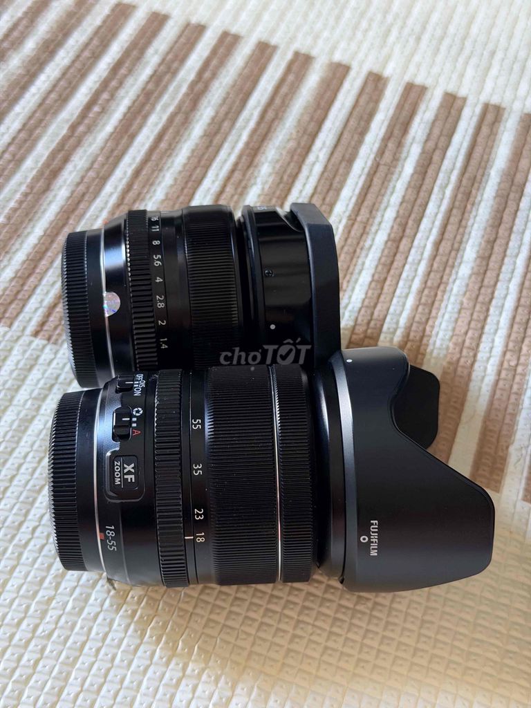Ống kính Fujifilm 18-55mm và 35mm f/1.4 Đen 99%. Mua bán Máy ảnh, Máy quay tại Thành phố Thủ Đức Tp Hồ Chí Minh được đăng bởi Henry hình 1