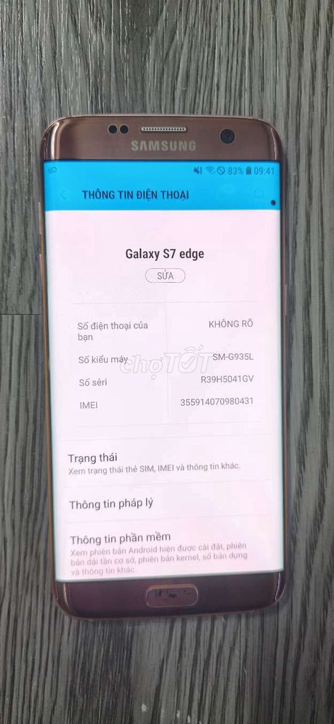 Samsung Galaxy S7 Edge Vàng hồng. Mua bán Điện thoại tại Quận Bình Tân Tp Hồ Chí Minh được đăng bởi phanhp hình 1