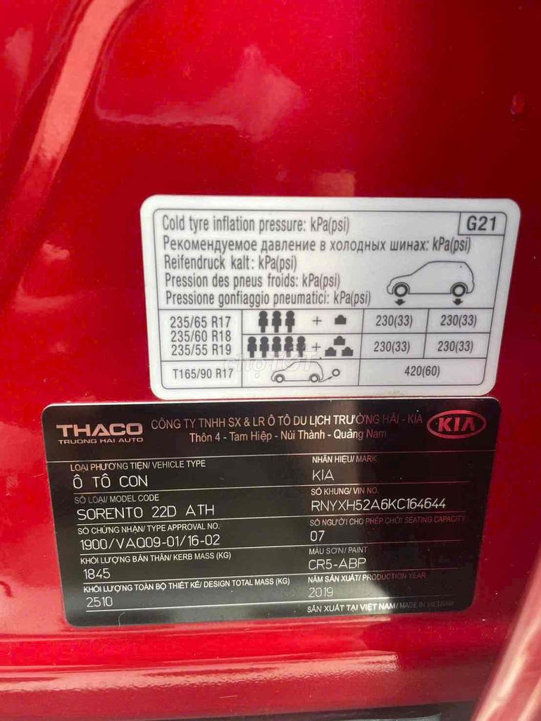 sorento full dầu 1 chủ mua mới odo 6v/km. Mua bán Ô tô tại Huyện Hóc Môn Tp Hồ Chí Minh được đăng bởi Hoàng Danh  hình 6