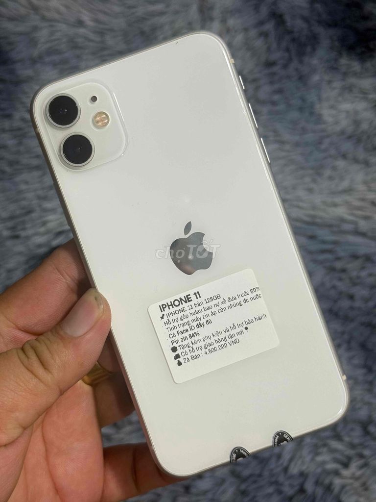 IPHONE 11 bản 128GB trắng zin áp suất bao test nc. Mua bán Điện thoại tại Huyện Trảng Bom Đồng Nai được đăng bởi Hồ Trung Hiếu hình 1