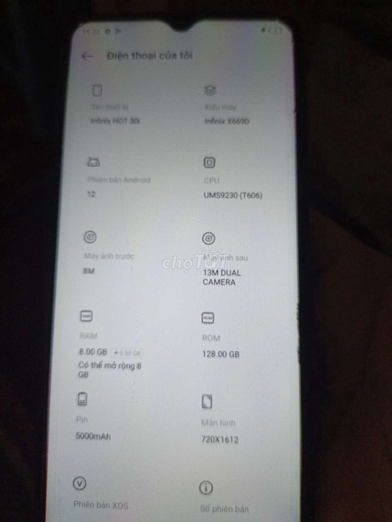 Infinix HOT 30i 128GB Đã dùng. Mua bán Điện thoại tại Quận 12 Tp Hồ Chí Minh được đăng bởi Bocknvh hình 1