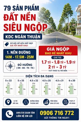79 NỀN RẺ NHẤT KDC NGÂN THUẬN