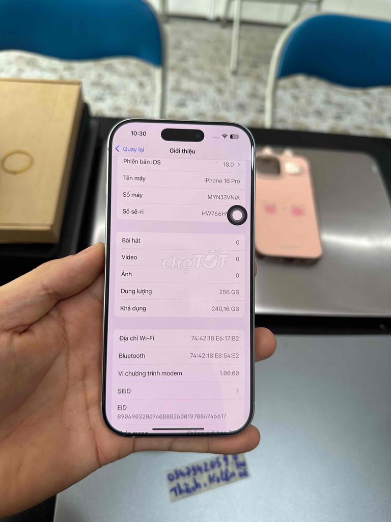iPhone 16 Pro 256GB VN/A Pin 86%. Mua bán Điện thoại tại Thành phố Biên Hòa Đồng Nai được đăng bởi Quang Nguyễn hình 1