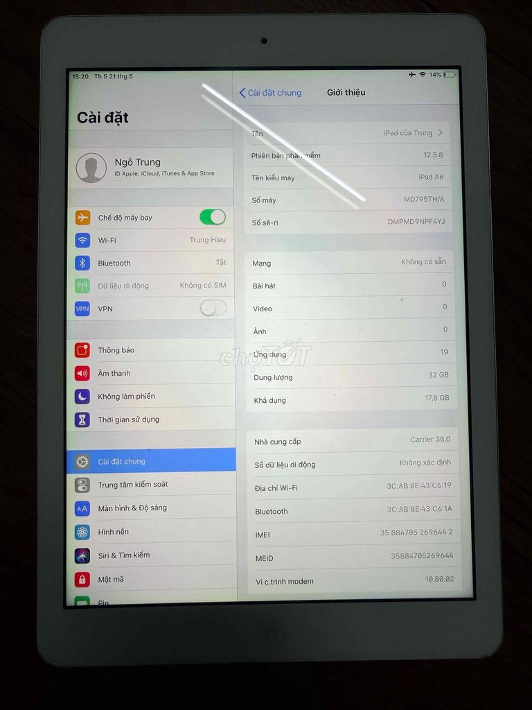 Apple iPad Air 32GB Bạc. Mua bán Máy tính bảng tại Quận Bắc Từ Liêm Hà Nội được đăng bởi TechHub Việt hình 1