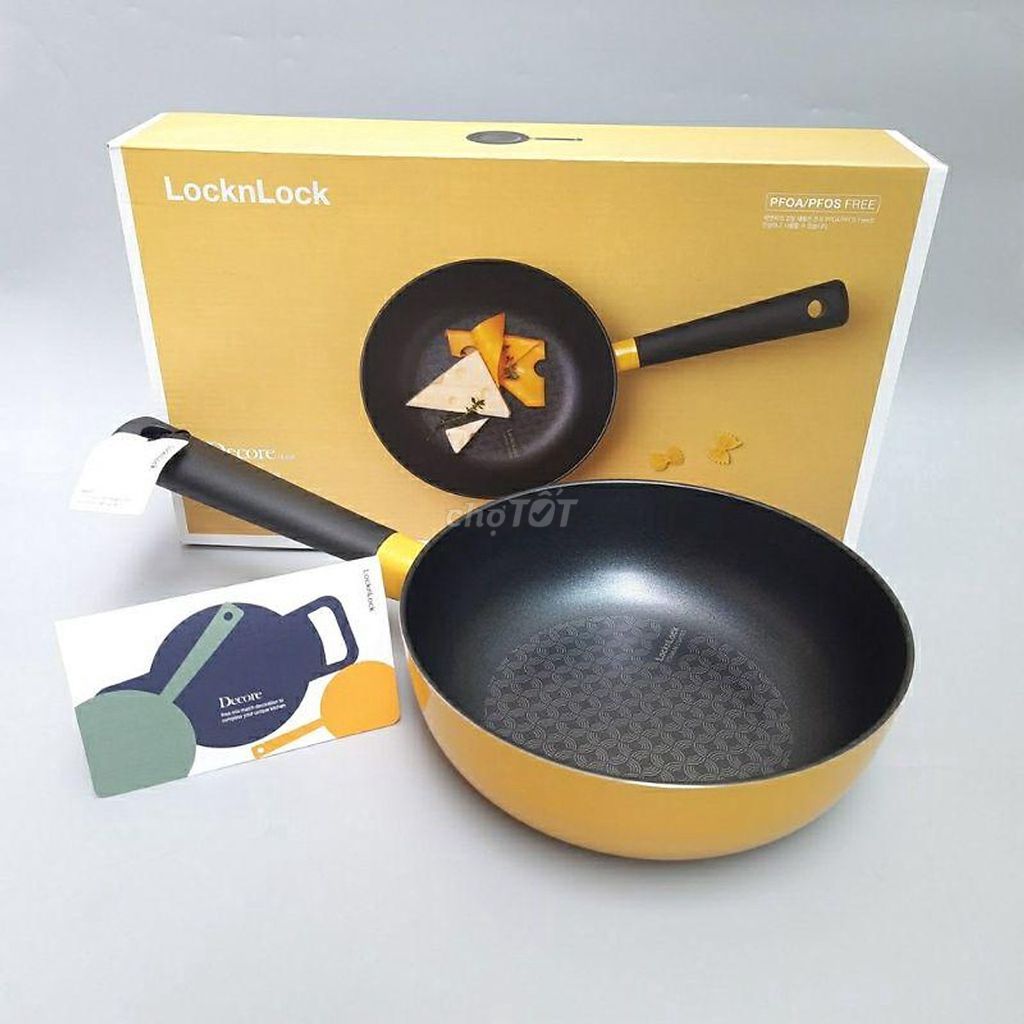 Chảo chống dính LocknLock 22cm Vàng. Mua bán Dụng cụ nhà bếp tại Quận Tân Bình Tp Hồ Chí Minh được đăng bởi Minh Trí hình 1