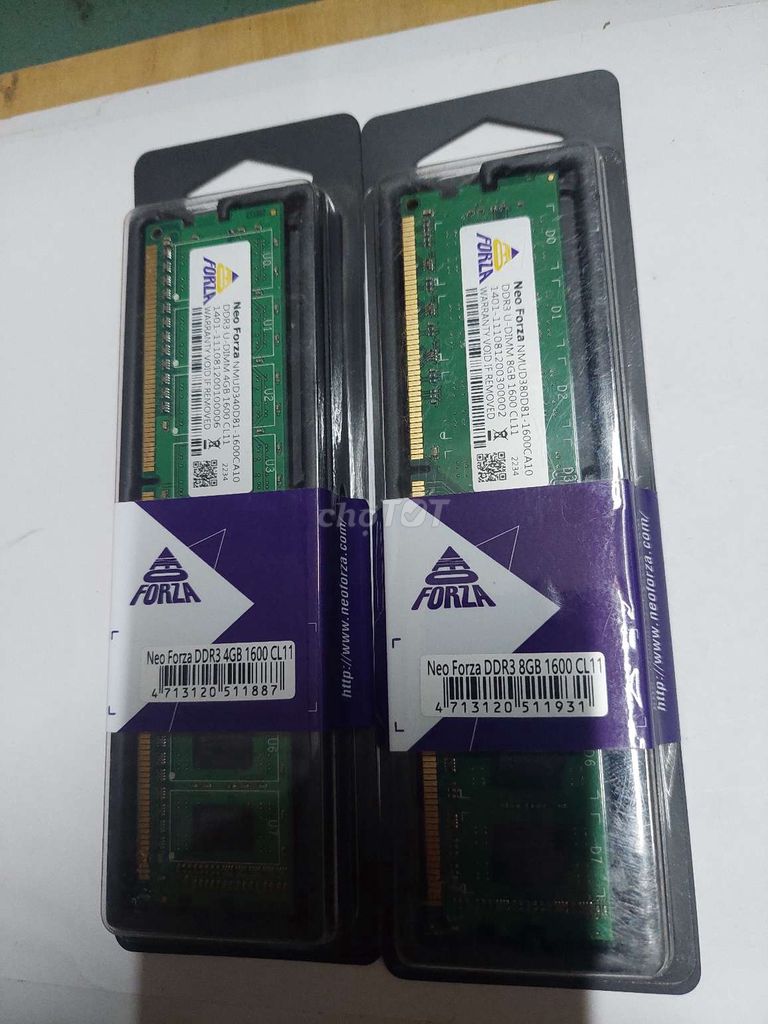 Thanh lý nhanh 2 thanh ram 8Gb và 4Gb cho PC