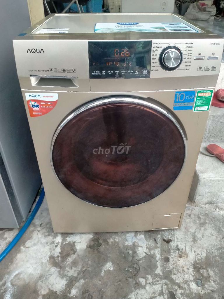 Máy giặt aqua 10kg inverter tự động xà bông