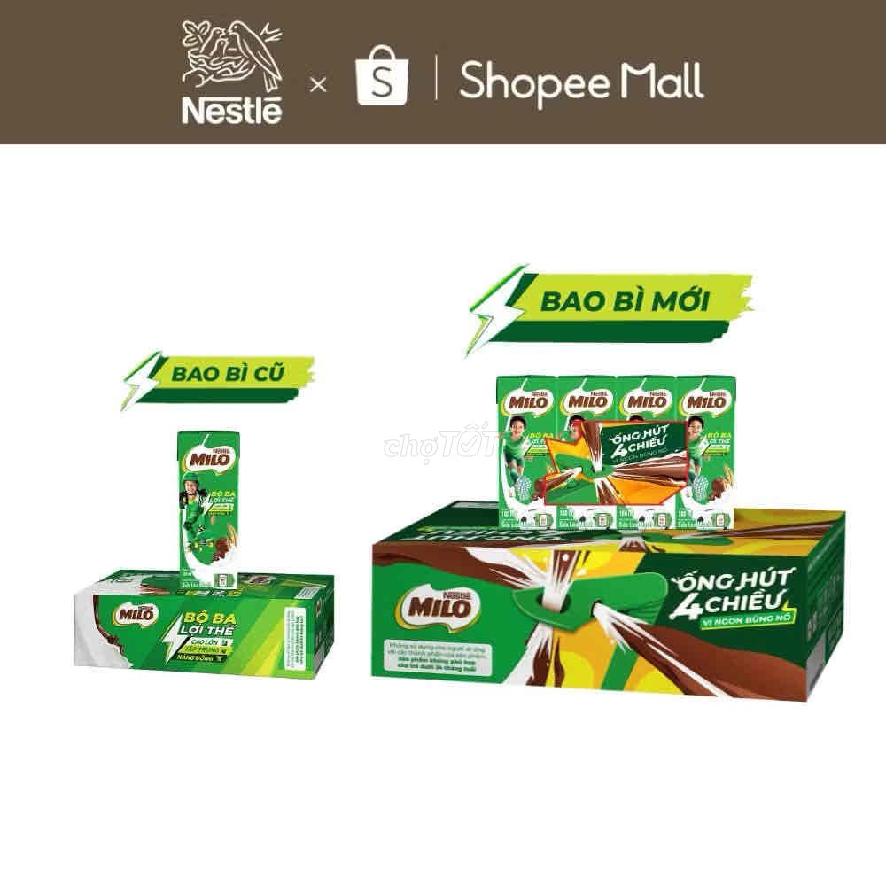 Sữa lúa mạch NESTLÉ MILO 180/110ml Hộp. Mua bán Đồ ăn, thực phẩm và các loại khác tại Quận 4 Tp Hồ Chí Minh được đăng bởi Khang Khang hình 1