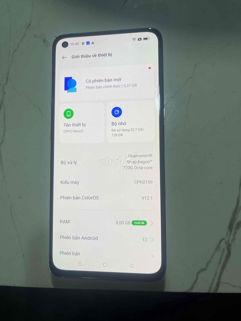 Oppo Reno 5 128GB Đen. Mua bán Điện thoại tại Quận Ninh Kiều Cần Thơ được đăng bởi Điện Thoại Giá rẻ hình 1