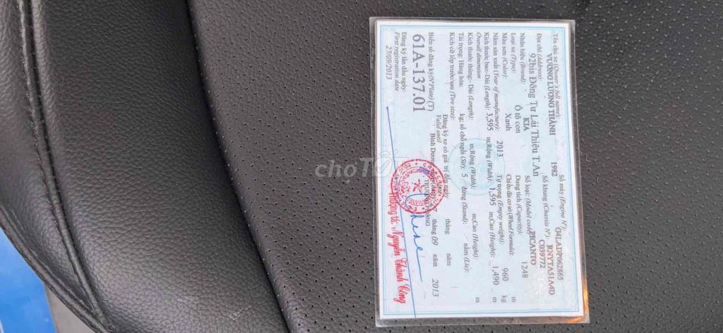 Kia Picanto 2013 S 1.25 AT - 108000 km. Mua bán Ô tô tại Thành phố Sa Đéc Đồng Tháp được đăng bởi Hoanghai Phan hình 5