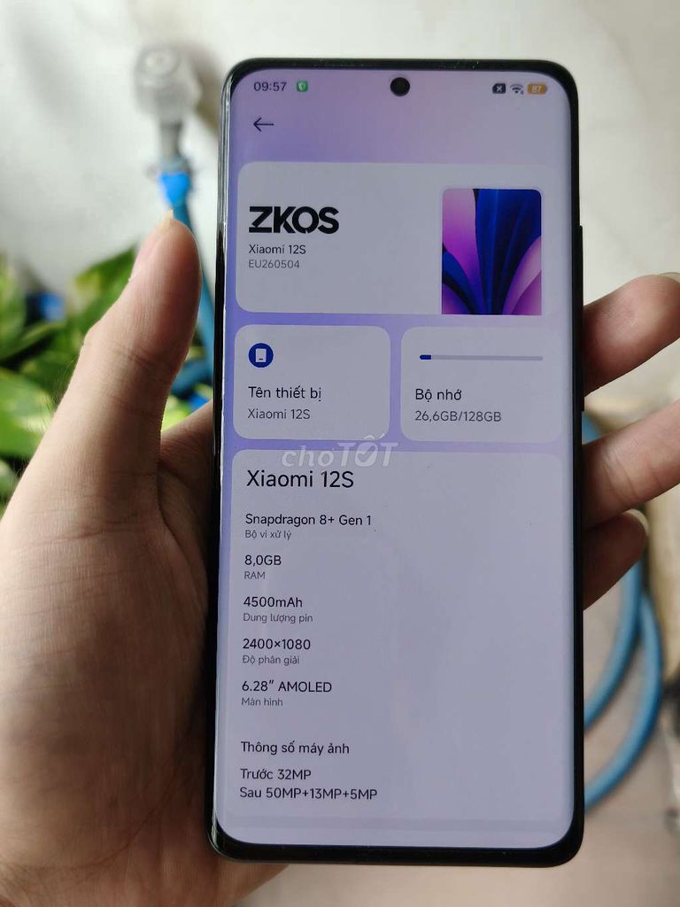 Xiaomi Mi 12s Đen. Mua bán Điện thoại tại Quận Tân Phú Tp Hồ Chí Minh được đăng bởi Thiếu Tá Bú Đá hình 1