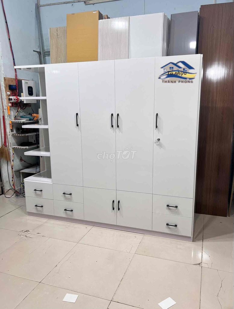 Tủ quần áo 4 cánh + kệ nhựa đài loan. Mua bán Tủ, kệ gia đình tại Thành phố Thủ Đức Tp Hồ Chí Minh được đăng bởi Ngọc Lan hình 1